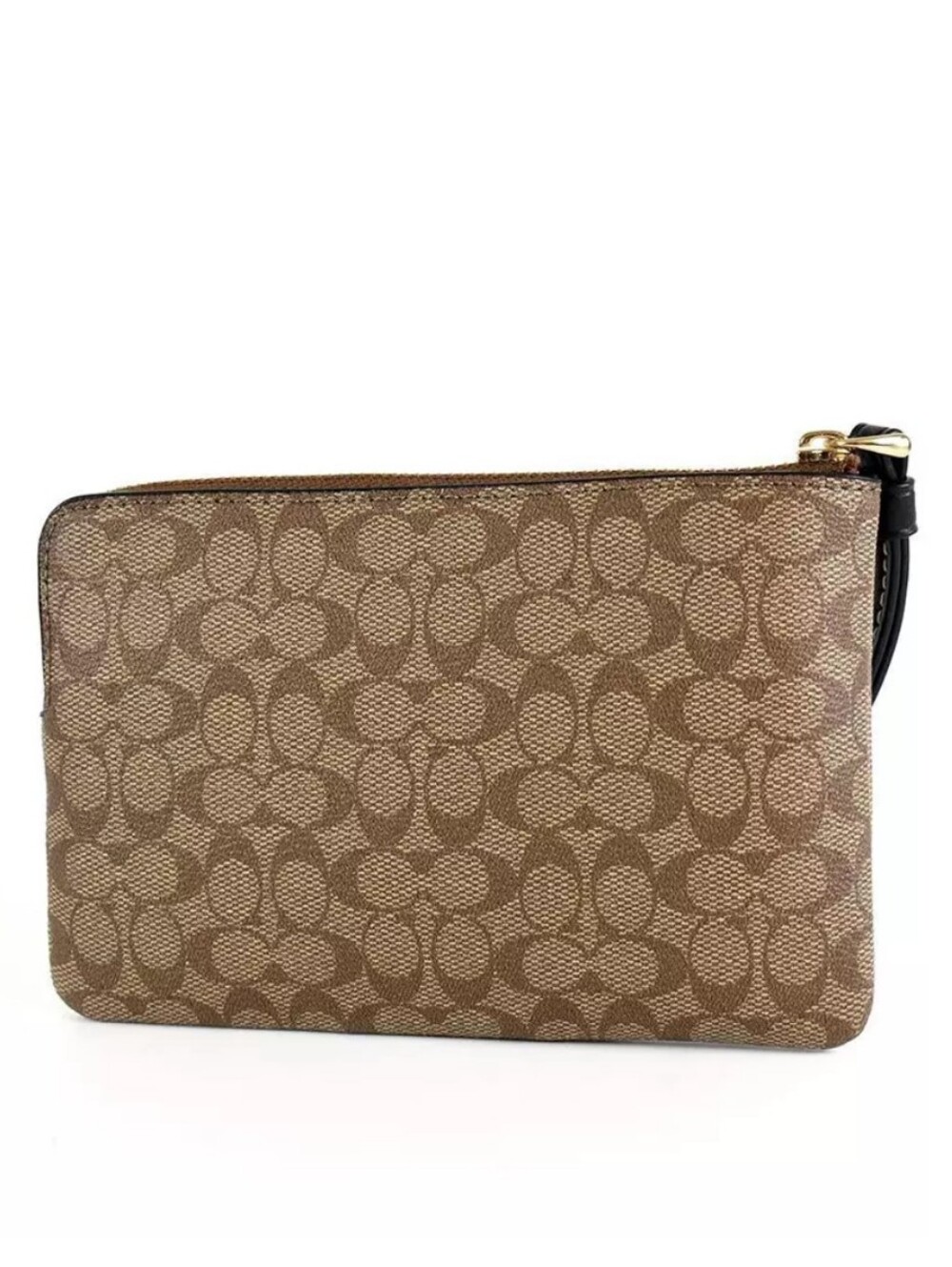 COACH Small Corner Zip Wristlet Micro Signature Logo - Picture 4 of 7